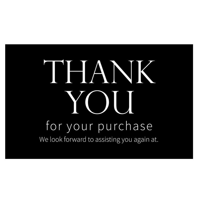 50 Sheets/pack, Black, English Thank-you Card, Thank You, Gift Cards, Bouquet Gift Cards, Packaging, Message Cards
