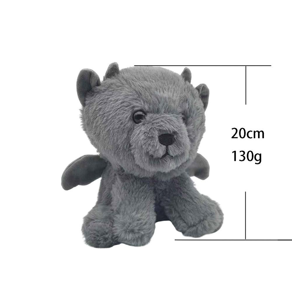 Gargoyle Teddy Bear Plush Gray Collectible Soft Toy For Kids And Fans 20cm