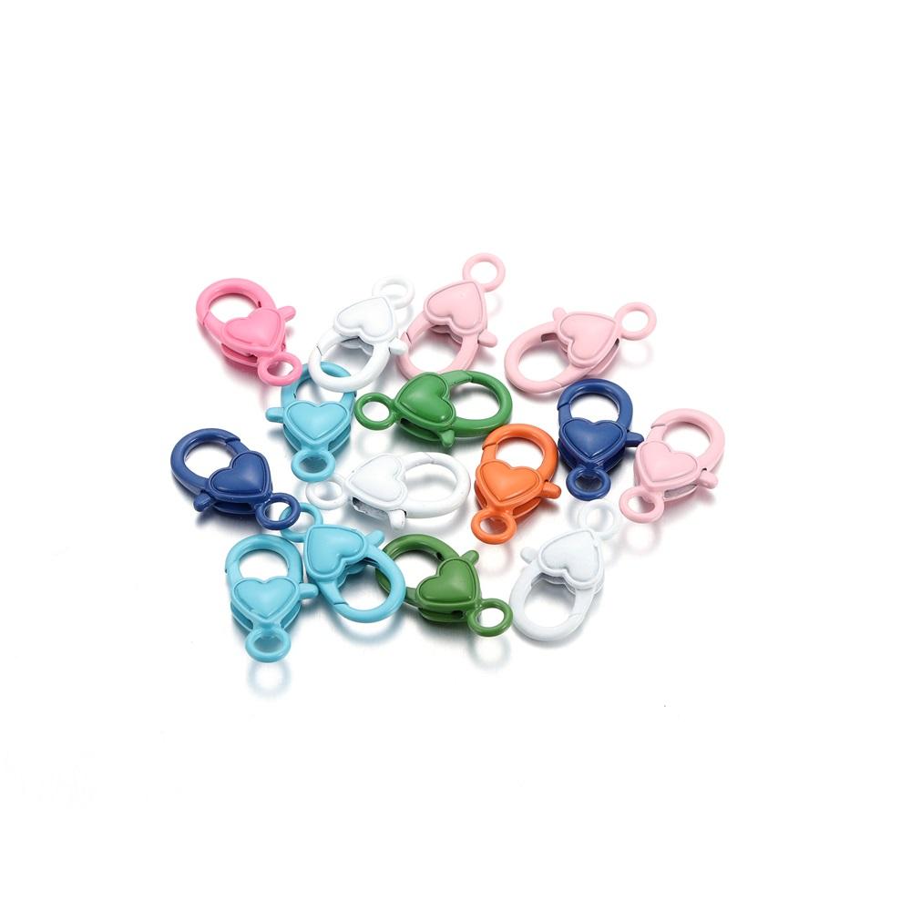10pcs Cat Heart Snap Hook Trigger Clips Buckles for Keychain Lobster Lobster Clasp Hooks for Key Ring Clasp Jewelry Accessories