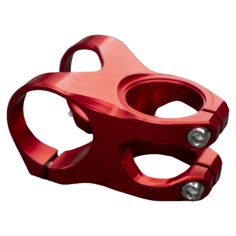 Mountain Bike Handlebars Short Stem Aluminum Alloy Short Road Bike Stem Handlebar Accessories Easy to Install красный