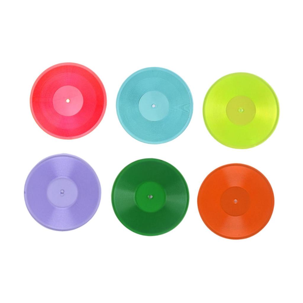 6x 1/6 Miniature Vinyl Records Model Music Accessories Toy Photo Prop Tiny Music Room Furniture Model Decoration for Bedroom