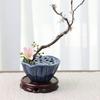 Japanese Style Ikebana Holder Ceramic Lotus Shape Ikebana Flower Arrangement Vase Tea Table Zen Kenzan Flower Art Fixed Tool