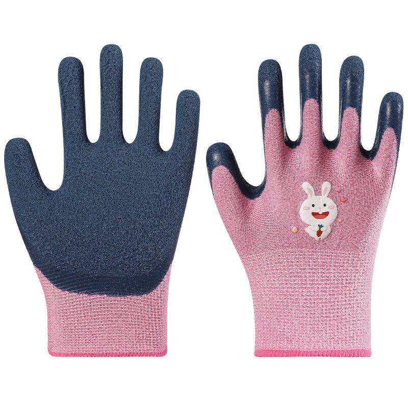 Kids' Anti-Slip Rubber Gardening and Sports Gloves: Wear-Resistant, Anti-Puncture, and Protective for Outdoor Activities.