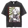 T-shirt Grafica Anime Fullmetal Alchemist Brotherhood Cornice Gotica Fratelli Uomo Donna Vintage Lavato Girocollo Cotone Oversize Top Girocollo Cotone