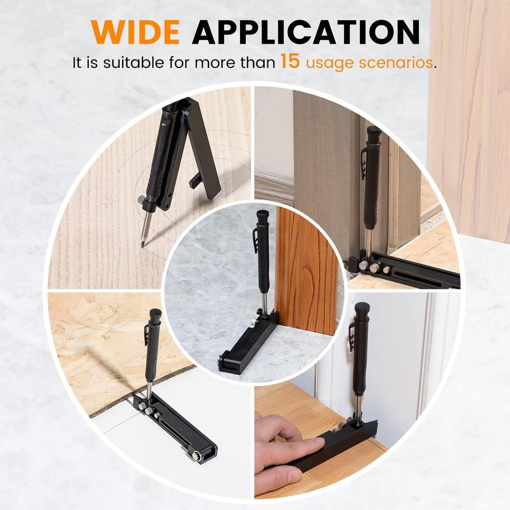 Multi-function Scribing Tool DIY Woodworking Scribe Tool Deep Hole Pencil,Scriber Carpentry Graffiti Line Maker Measuring Tool