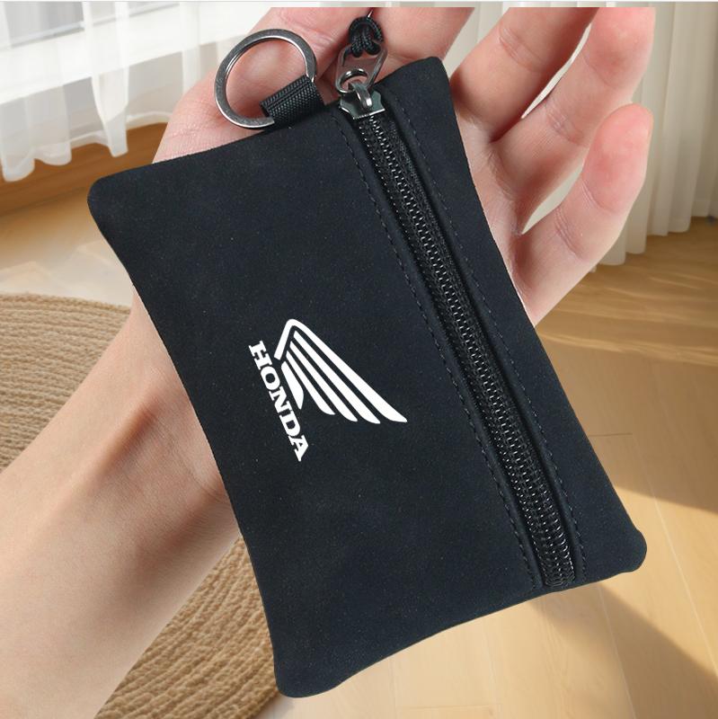 Leather Car Key Cover Purse Storage Bag For Honda Hornet 600 250 CB500X NC750X PCV Forza 125 CB650R CBR 954 Accessories Keychain IP8