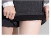 High-Waisted Black Sequin Woolen Shorts for Women - Winter 2026 A-Line Slimming Style, Perfect with Boots and Outerwear