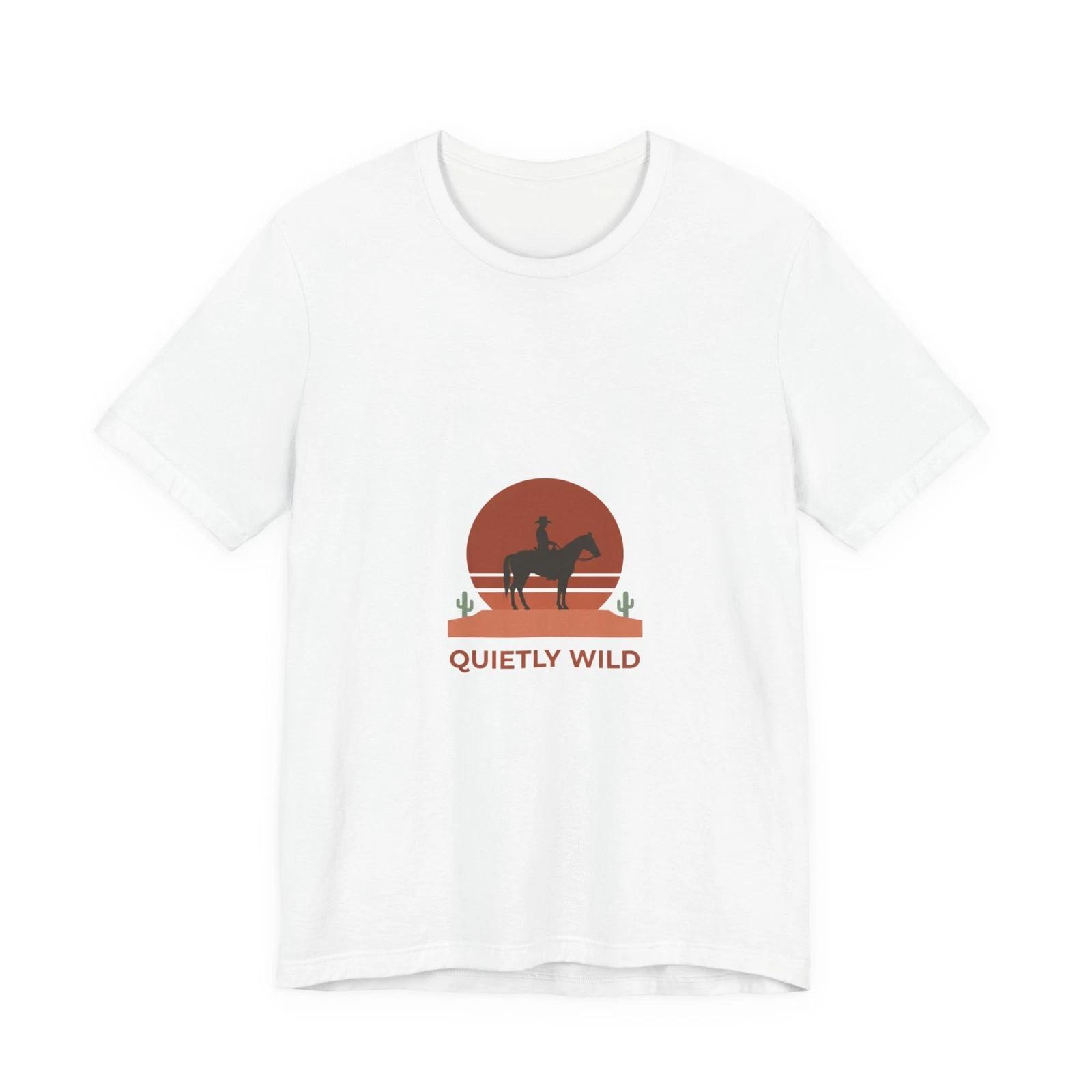Quietly Wild Horse Tee | Cowboy Chic, Desert Sunset Western Minimalism 2XL