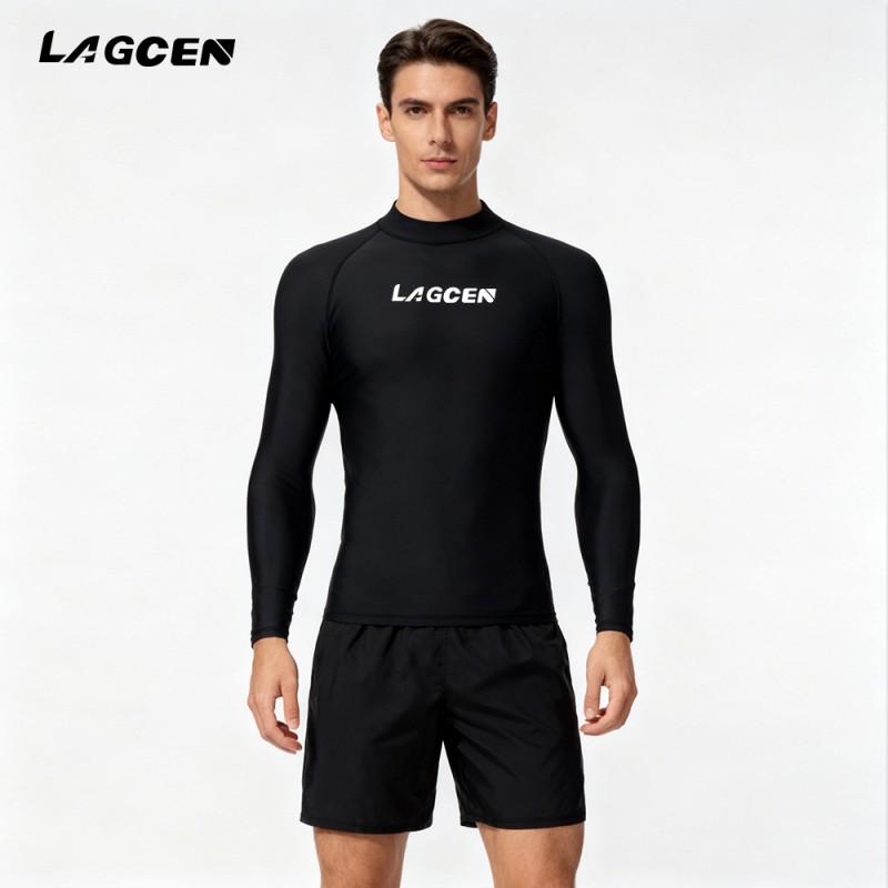 Mens Long Sleeve Full Coverage Rash Guard Set UV Protection Dive Suit Surfing Snorkeling Water Sports