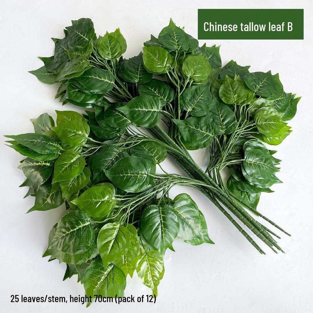 Artificial Banyan Branches with Laminated Plastic Leaves for Landscaping and Decoration