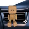 Shaking Wooden Man Figurine Car Decoration Small Ornaments Leg-swinging Robot Figurine Cute Wood Man Car Good Creative Gifts