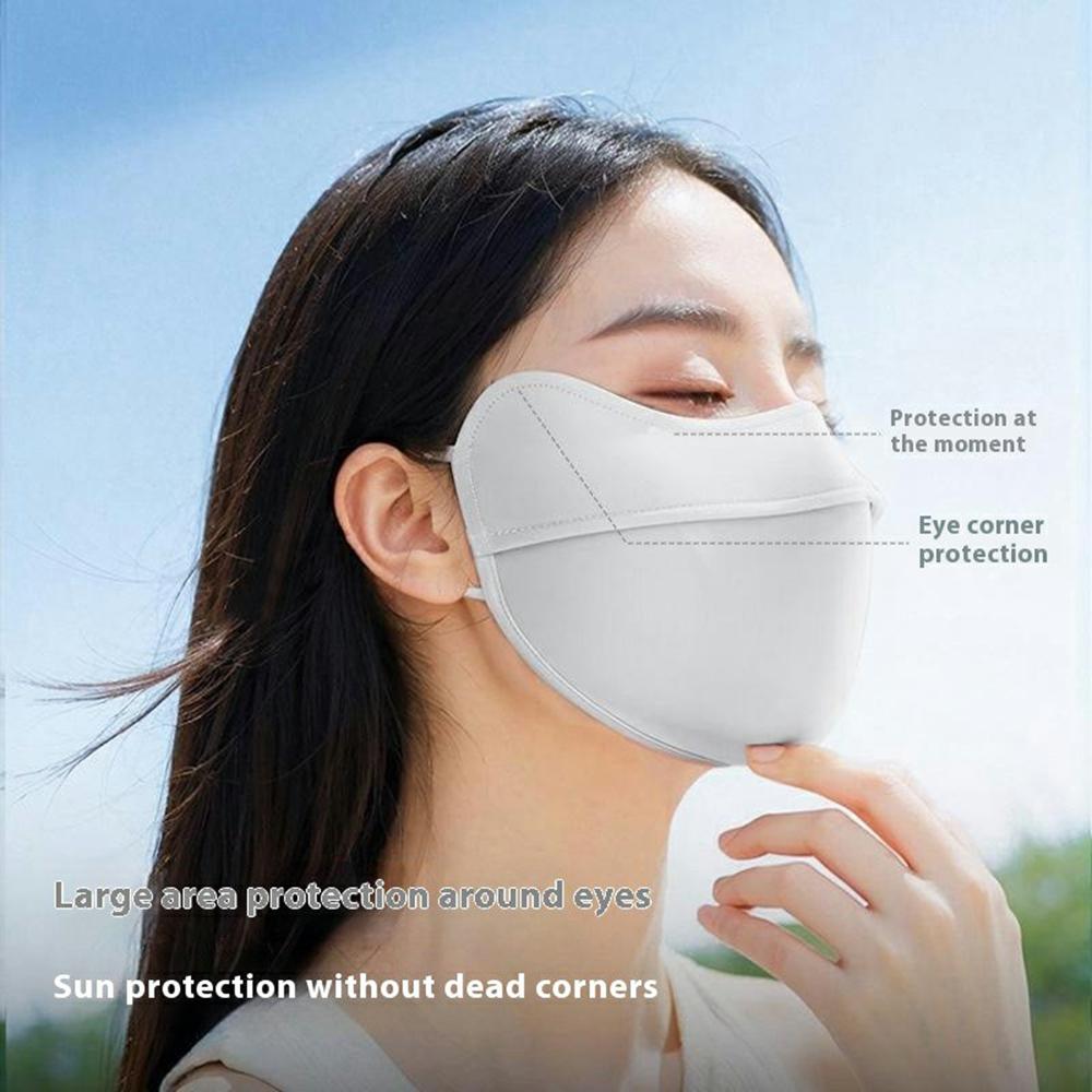 GOLOVEJOY XKZ67 Ice Silk Summer Sun Protection Face Mask for Outdoor Cycling Breathable Face Cover