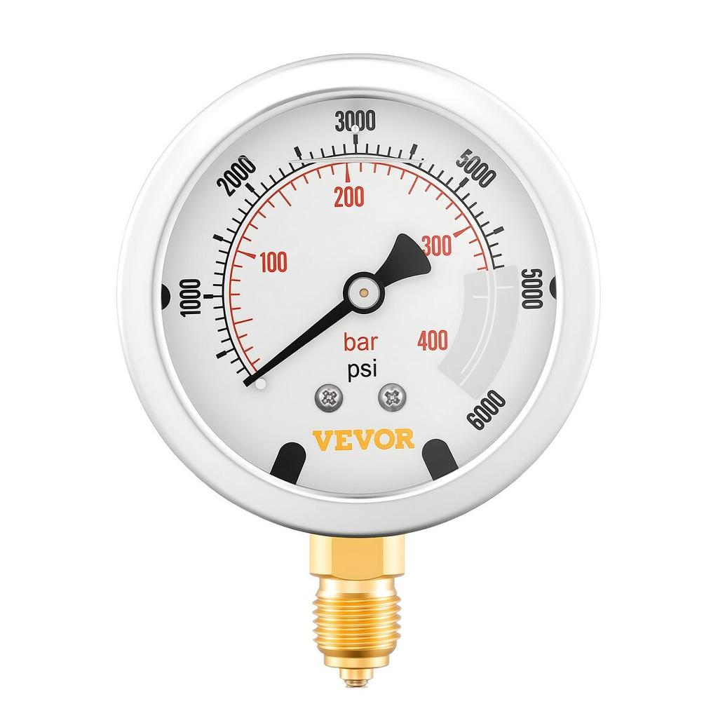 Hydraulic Pressure Test Kit, 10/60/160/400/600 Bar (150/900/2300/6000/9000 PSI), Hydraulic Gauge Kit 5 Gauges 20 Couplings 4 Quick-Release Couplers 3