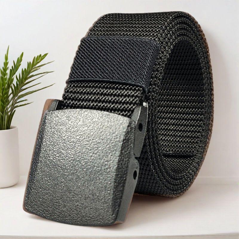 Men s Tactical Nylon Belt with Smooth Buckle for Outdoor and Military Use 120 cm