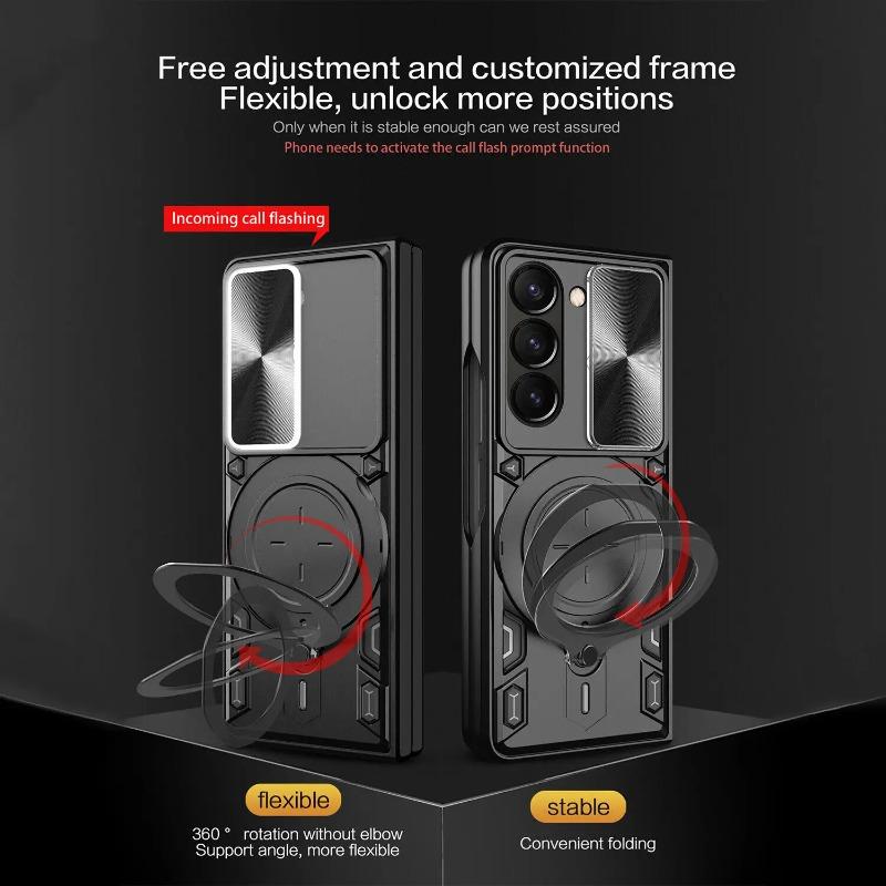 For Samsung Galaxy Z Fold 7 Case Stand Holder Slide Lens Protection Shockproof Heavy Duty Armor Cover for Samsung Z Fold7 6 5 4