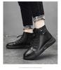 Winter velvet Martin boots men's high-top men's casual leather boots 2025 popular British thickened warm short boots cotton shoes