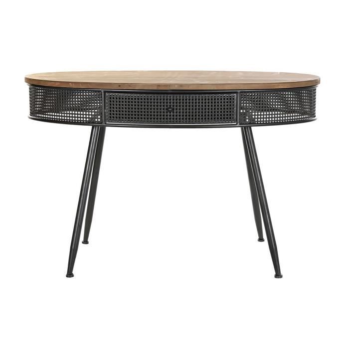 Console - Sapin Noir - Métal - Moderne Et Élégante - 120 X 65 X 77 Cm