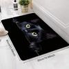 1Pcs Anti Fatigue Kitchen Rugs, Black Cat  Print Waterproof Non-Slip Thick Cushioned Kitchen Mat Heavy Duty Comfort Standing Mat for Kitchen