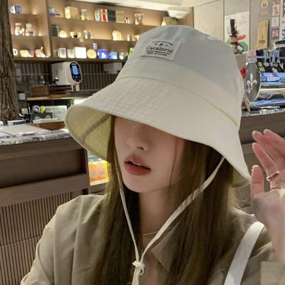 Koreańskie nowe lekkie i cienkie kapelusze typu bucket hat dla kobiet wiosna lato moda uniwersalny składany filtr przeciwsłoneczny casual pasek na basen czapki