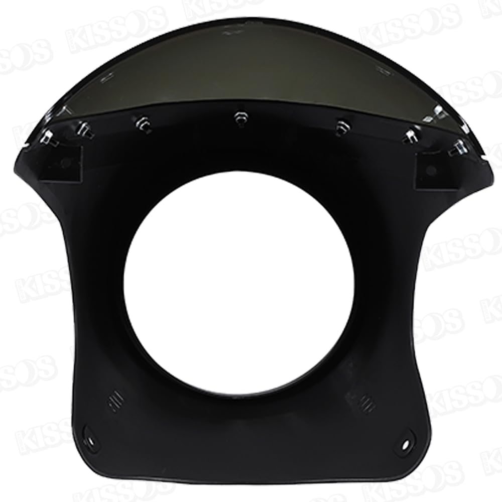 Motorcycle Cafe Racer Front Cowl Rocket Bikini (Matte Black/Smoked Glass)