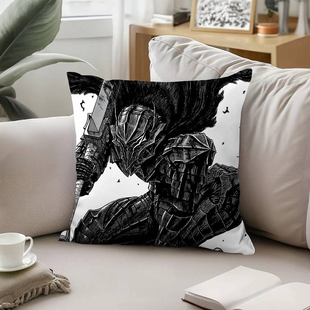 Anime BBerserkS Throw Pillow Covers Pattern Cushion Cover Suitable For Sofa Bedroom Car Pillow Cover