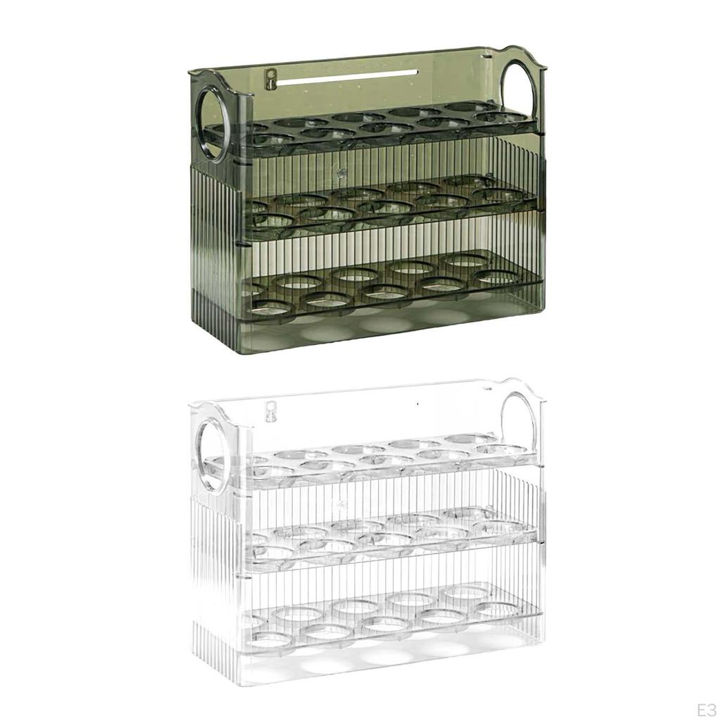 3 Layer Fridge Egg Tray Container Holder,Egg Fresh Storage Box for Table Countertop