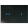 Alcaplast Slim Flush Plate Glass Black with Backlight