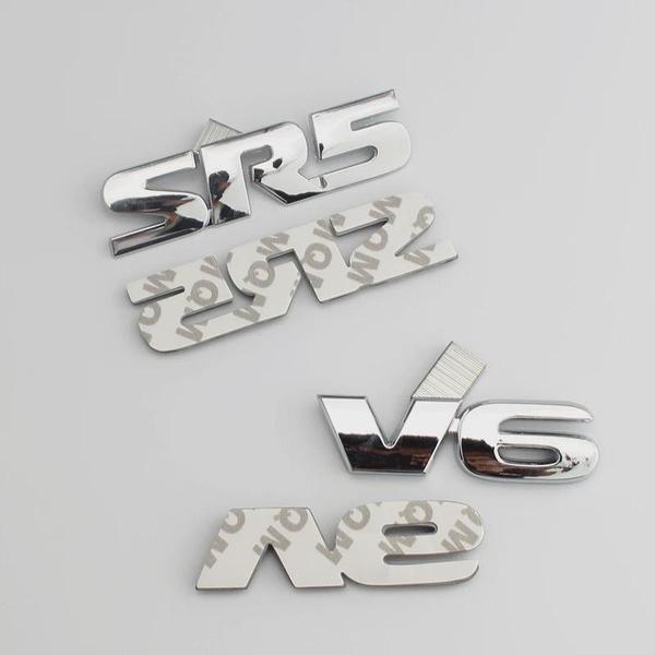 Für SR5 V6 Corolla 4Runner Tacoma Tundra T100 Pickup Sequoia Tercel Chrom Stamm Seite Aufkleber Metall Außen Dekoration