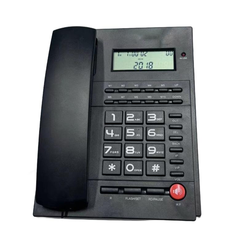 

English Telephone With Caller Display Home Offices No Need Battery Big Button Telephone Simple Landline Phone чёрный
