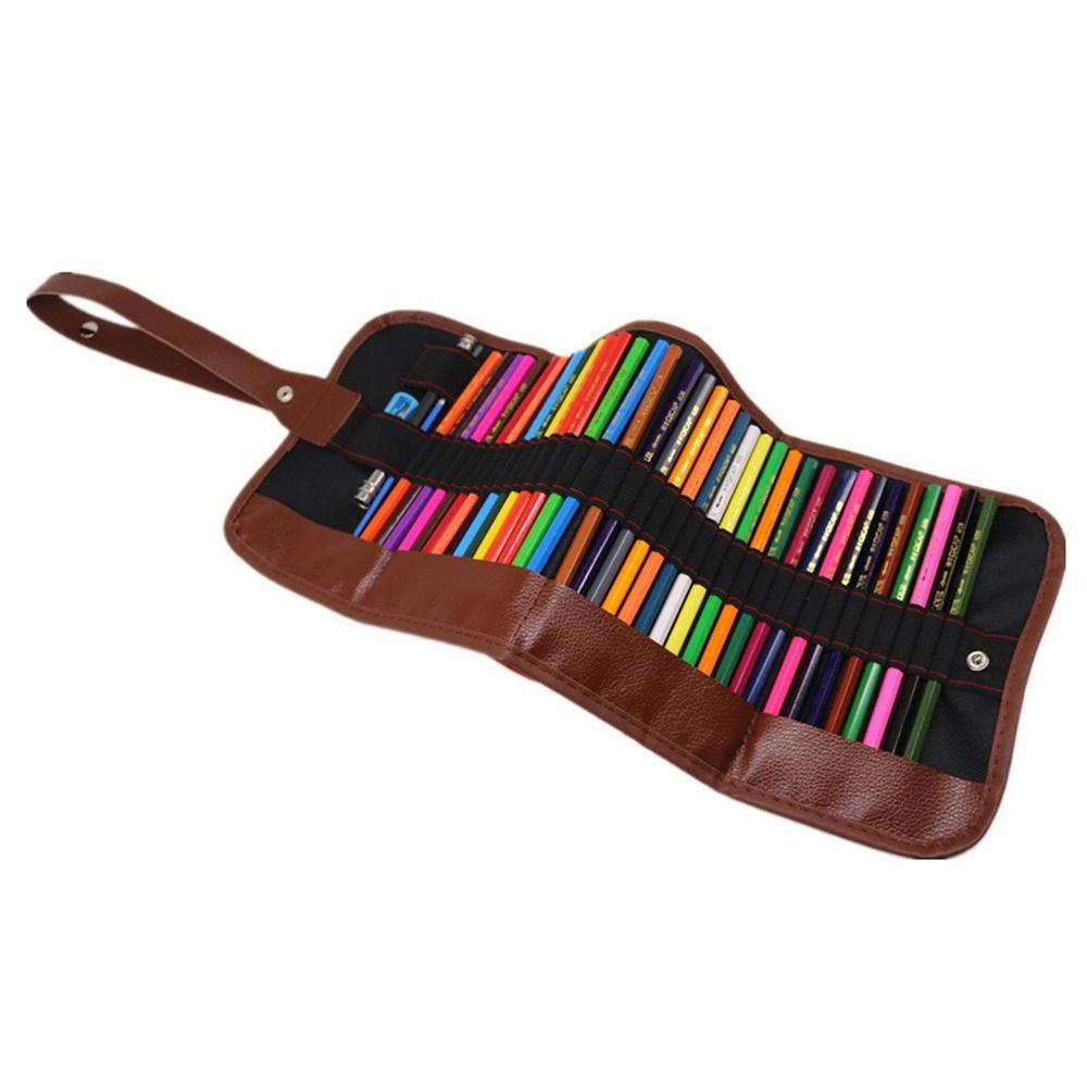 Office Supplies Storage for Brush Make Up 20 Hole Pen Case Pen Curtain Pen Bag Stationery Organizer