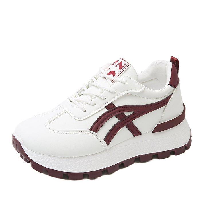 Fashion Thick-soled Sneakers for Women 2025 Spring and Autumn New Women Shoes Versatile Fashion Casual White Shoes