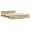 VidaXL Bed Frames and Drawers Sonoma Oak 140x200 Cm Engineered Wood, Bed, Storage Bed, Double Bed Frame, Bed 3280750