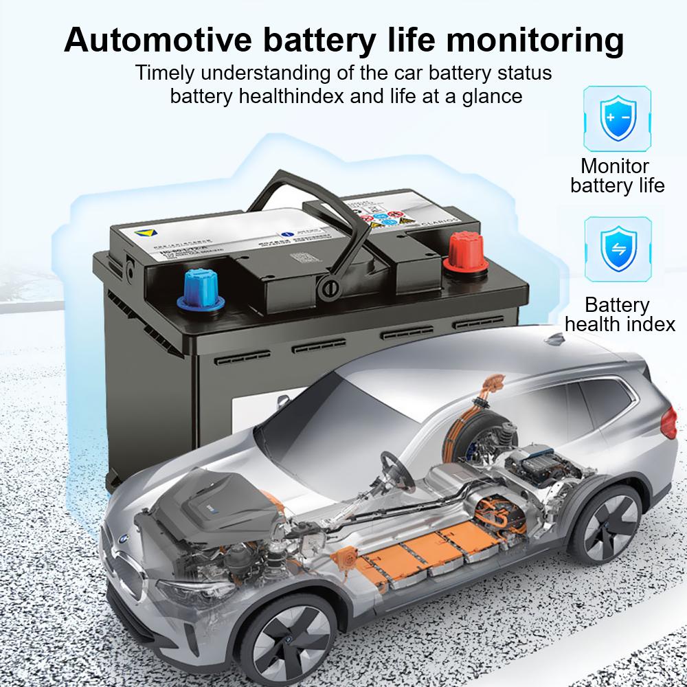 Tester baterií Vícejazyčný systém kontroly motoru YM319 Vymazání/vymazání kódů Čtečka kódů Diagnostický nástroj automobilu OBD2 Skener