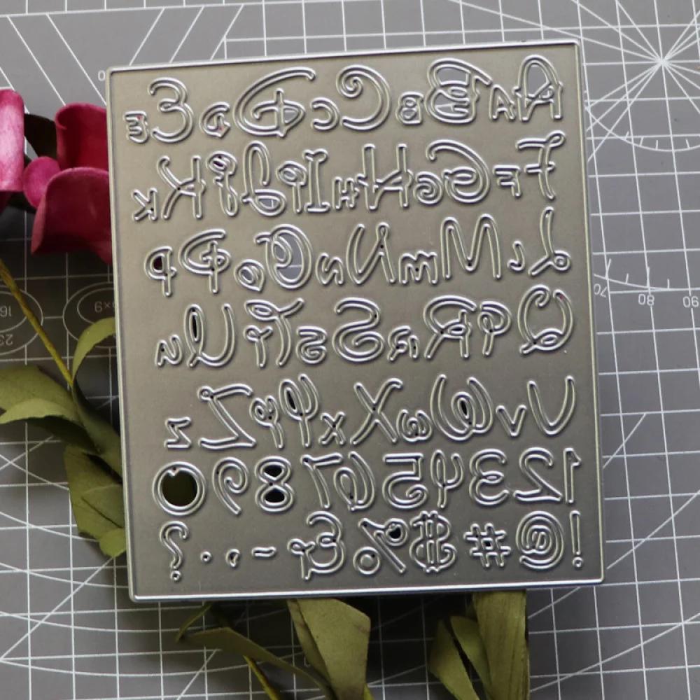 Rectangular Frame Numeric Symbols Frame Metal Silvery Stencil Embossing Cutting Dies For Diy Scrapbooking Paper Album Cards Making