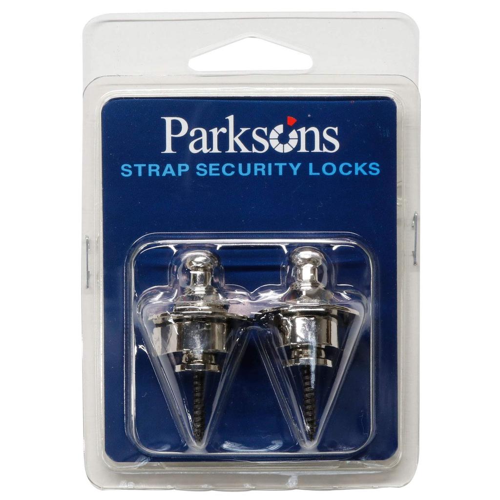 Parksons Metal Strap Lock Pins for Guitar and Bass, Set of 2, Nickel, PSL-700N