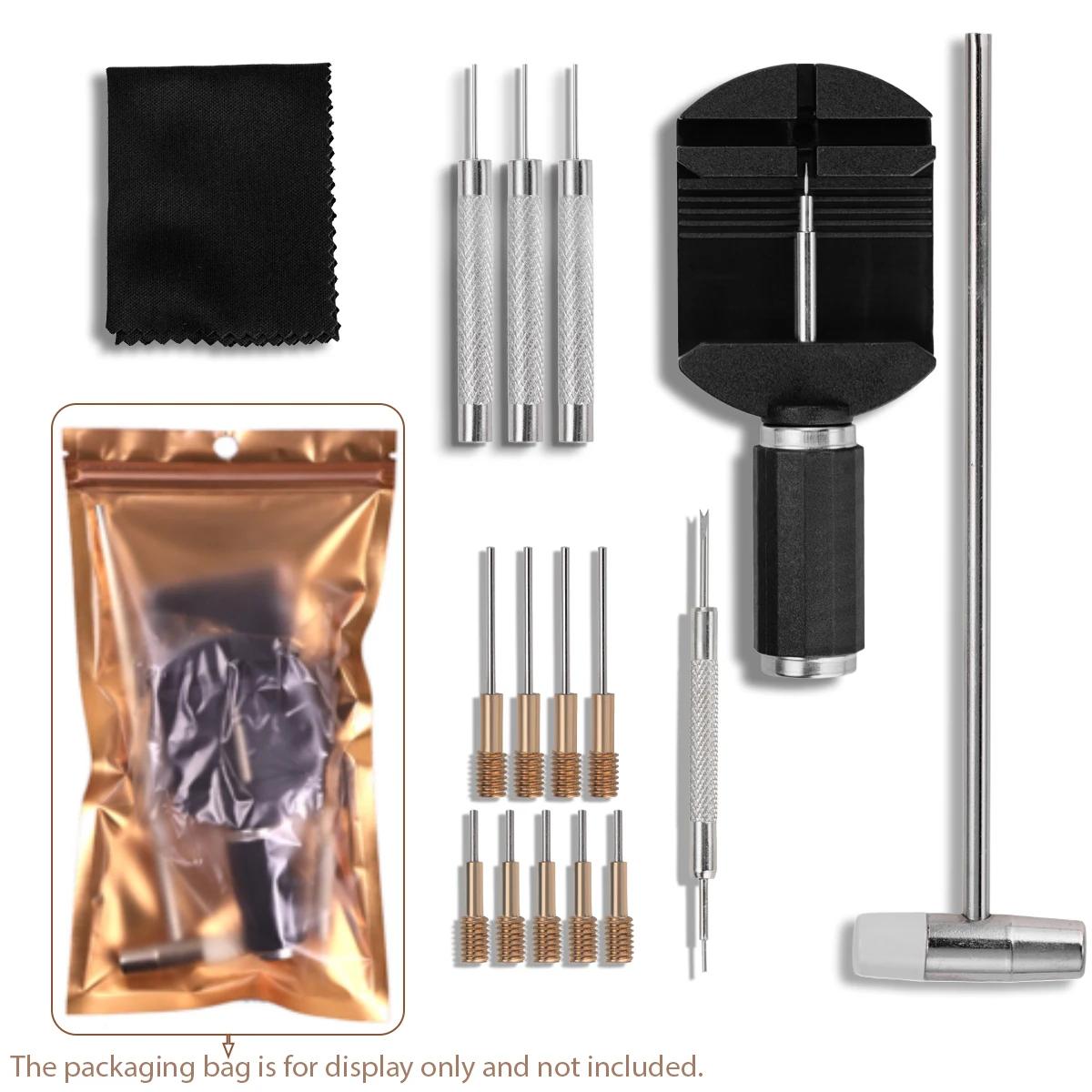 

Watch repair tools, remove watch cover screws, remove strap screws, replace strap connecting rod, 16 piece tool set