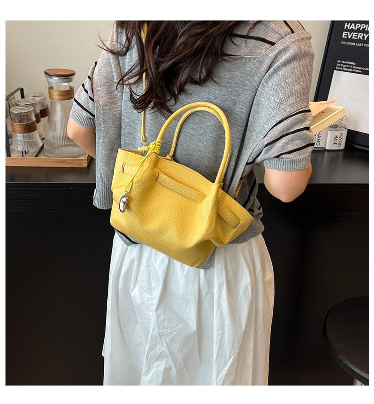 Lychee Pattern Large Capacity Luxury Handbag - Women's Fashion Commuter Bag