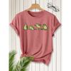Elegant short-sleeved dress for women Cute Yoga Frog Print Crew Neck T Shirt Suitable for spring wear Summer Autumn Winter fashion