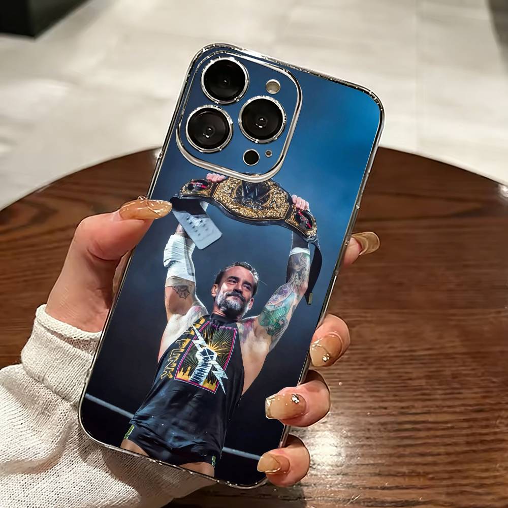 Ringer CM Punk-k Handyhülle Transparentes Silikon Weich Für iPhone 17 16 15 14 13 12 11 Mini Pro Max Plus