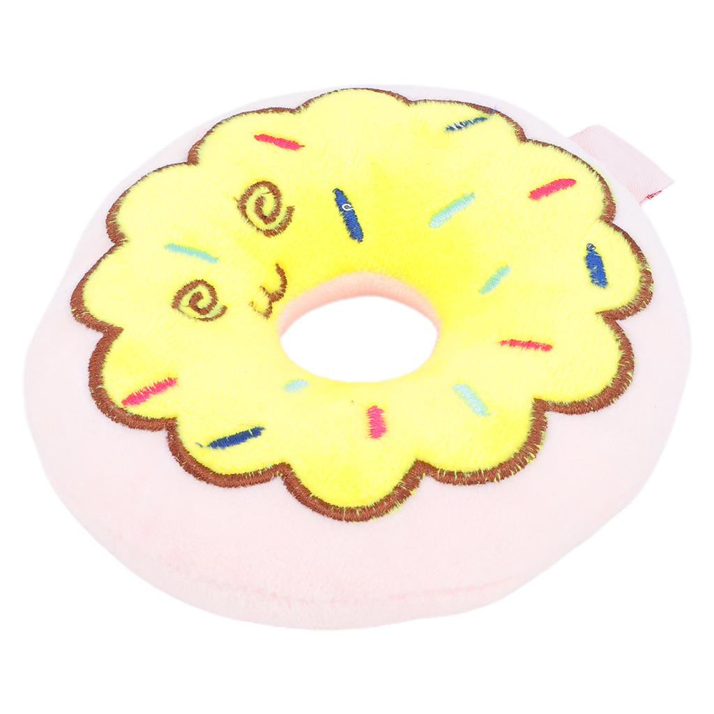 Dog Squeaky Toy Stuffed Bite Resistant Donuts Pet Toy Soft Plush Toy for Dogs Pets