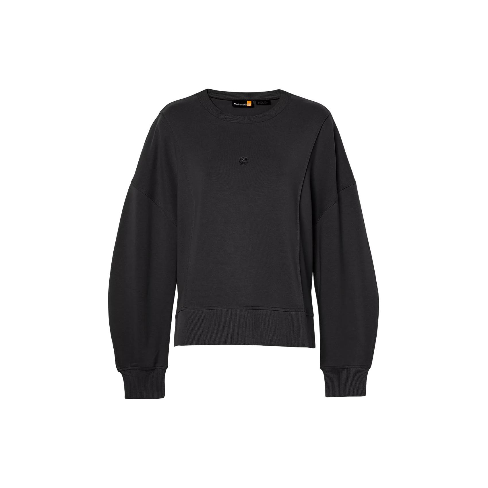 

Timberland Solid Color Round Neck Long Sleeve Pullover Sweatshirt Women sweatshirt Black A5NQQ-001 L