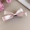 French Satin Bow Banana Clip Gentle Solid Color Vertical Clip Half Tie Hair Clip Simple Commuter Girl Hair Accessories