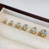 High-End European & American Minimalist Zircon Diamond Earrings - 18K Gold-Plated Titanium Steel, Fade-Resistant