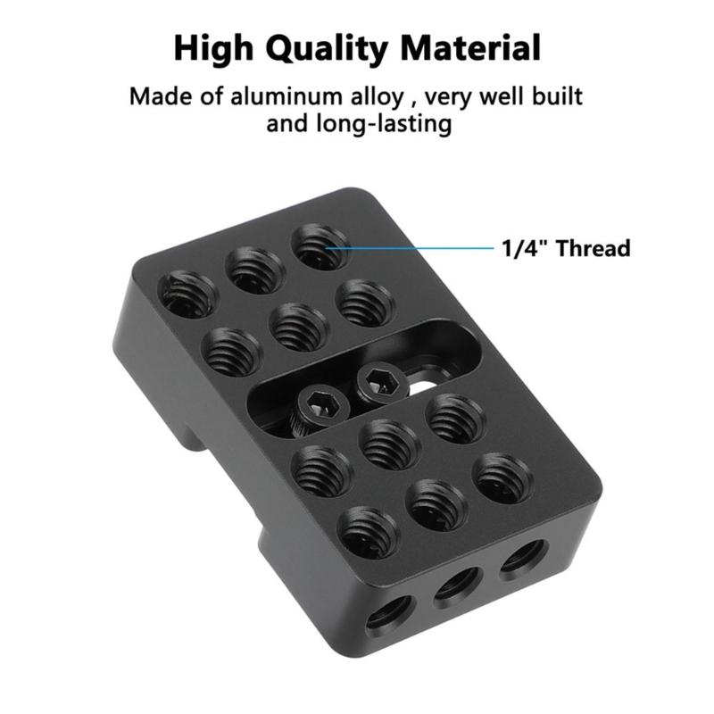 Hot Shoe Compatible Mini Expansion Plate Universal 1/4 Screw Hole Cheese Plate Metal Photography Mounting Base Plate