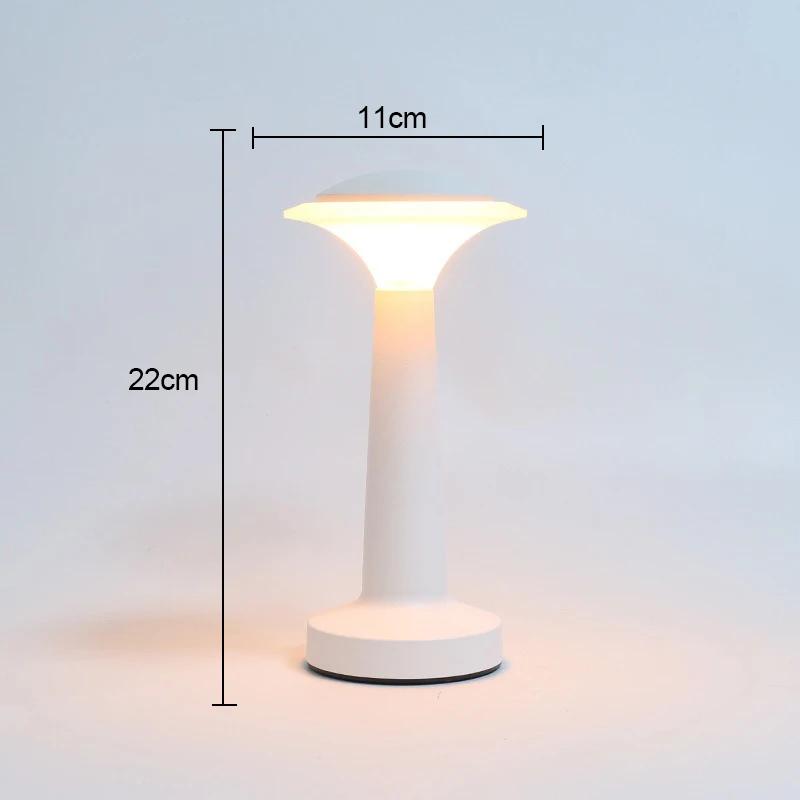Touch Sensor LED Table Lamp Wireless Rechargeable Desktop Night Light Portable Reading Lamp for Hotel Bar Bedroom Home Decor