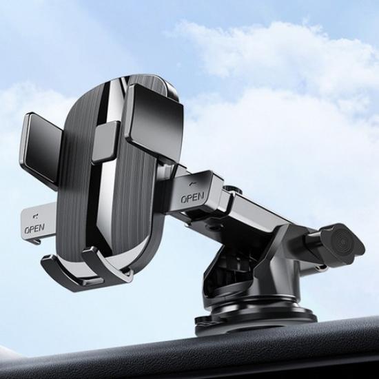 Smartphone Holder for Cars Featuring 360 Degree Rotation and Secure Clip