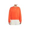 Nike Logo Print Crew Neck Pullover Sweatshirt Women Tops Orange DJ7666-869