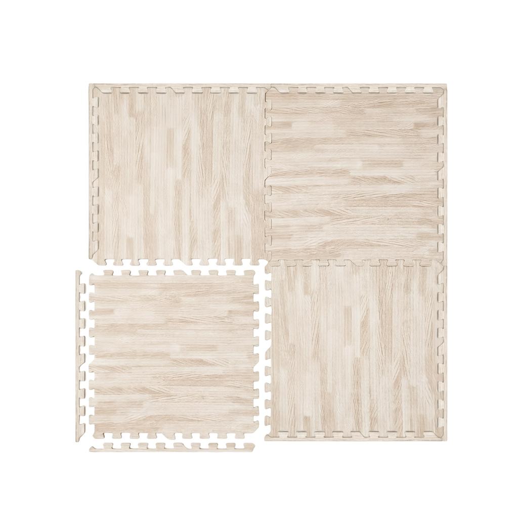 X-Star 4Pc Foam Mat 60X60Cm-Beige Wood
