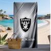 Las Vegas Raiders Custom Beach Towel, Print Your Name Text Lightweight Absorbent Towel for Swimming Travel