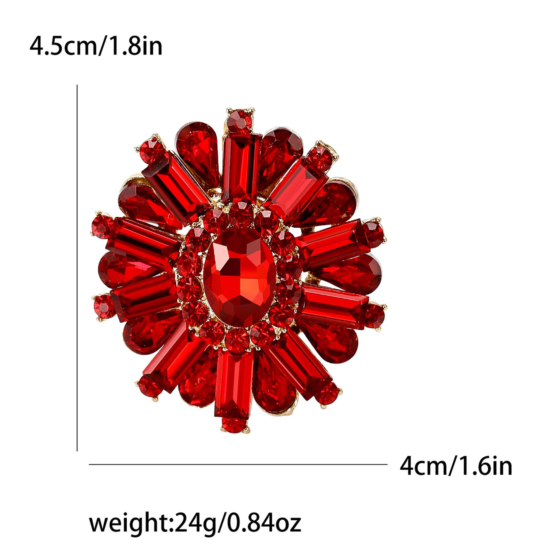 

Стильная винтажная брошь в виде цветка из кристаллов, роскошная простая брошь для женского костюма и платья